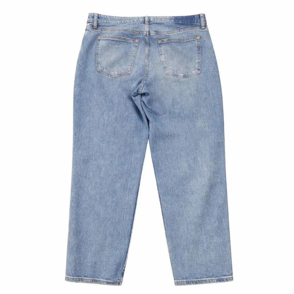 Abercrombie & Fitch The Mom High Rise Jeans Curve Love Womens 31/12S Light Wash - Picture 5 of 5